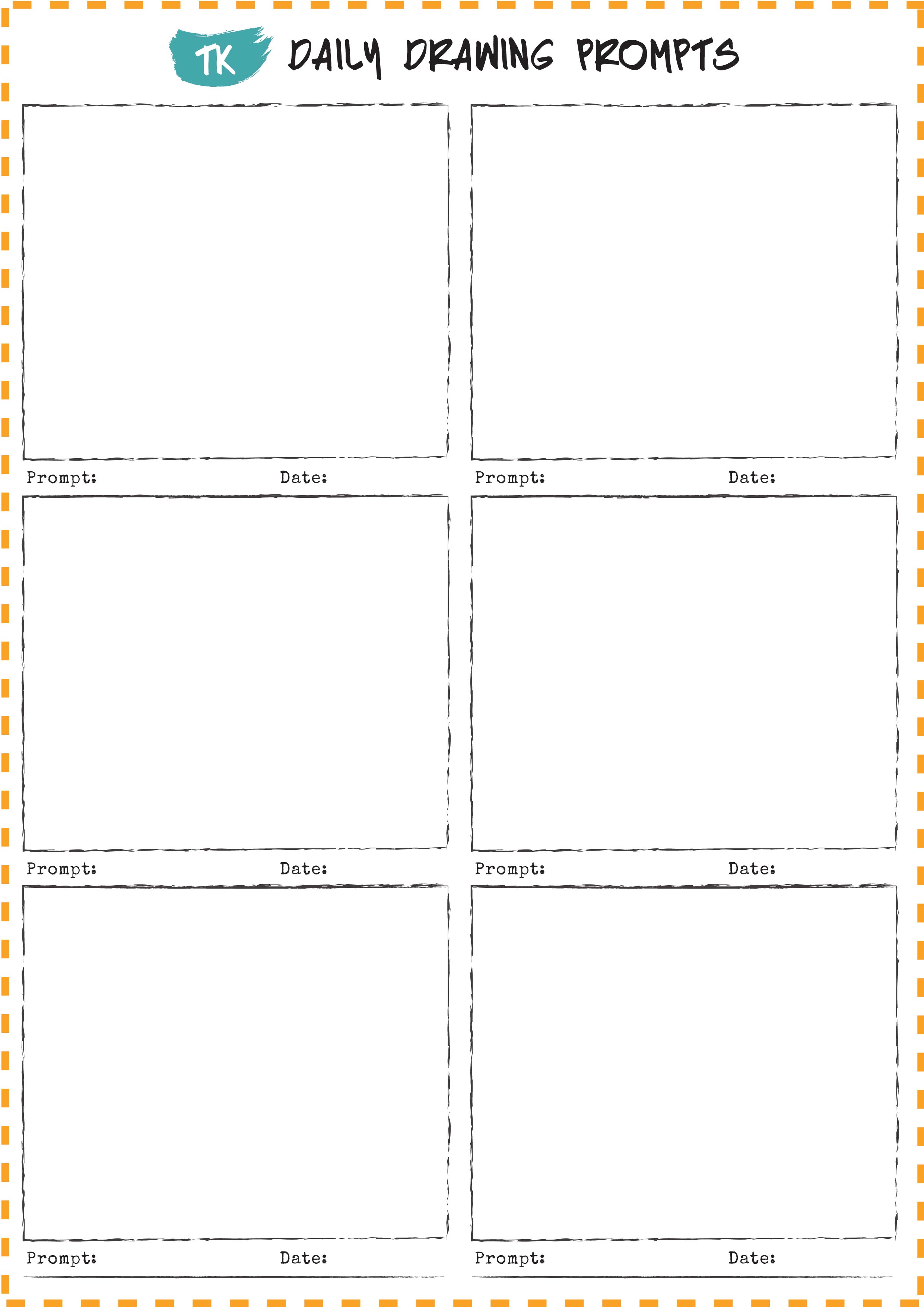 Test Kitchen blog Daily Drawing Activity Worksheet