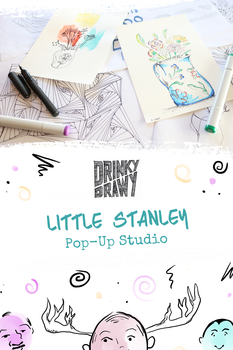 Drinky Drawy by Cork & Chroma Botanical/Fineliner