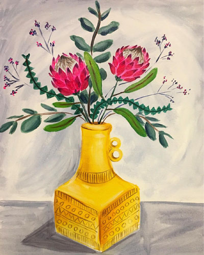 Pair of Protea Cork & Chroma painting