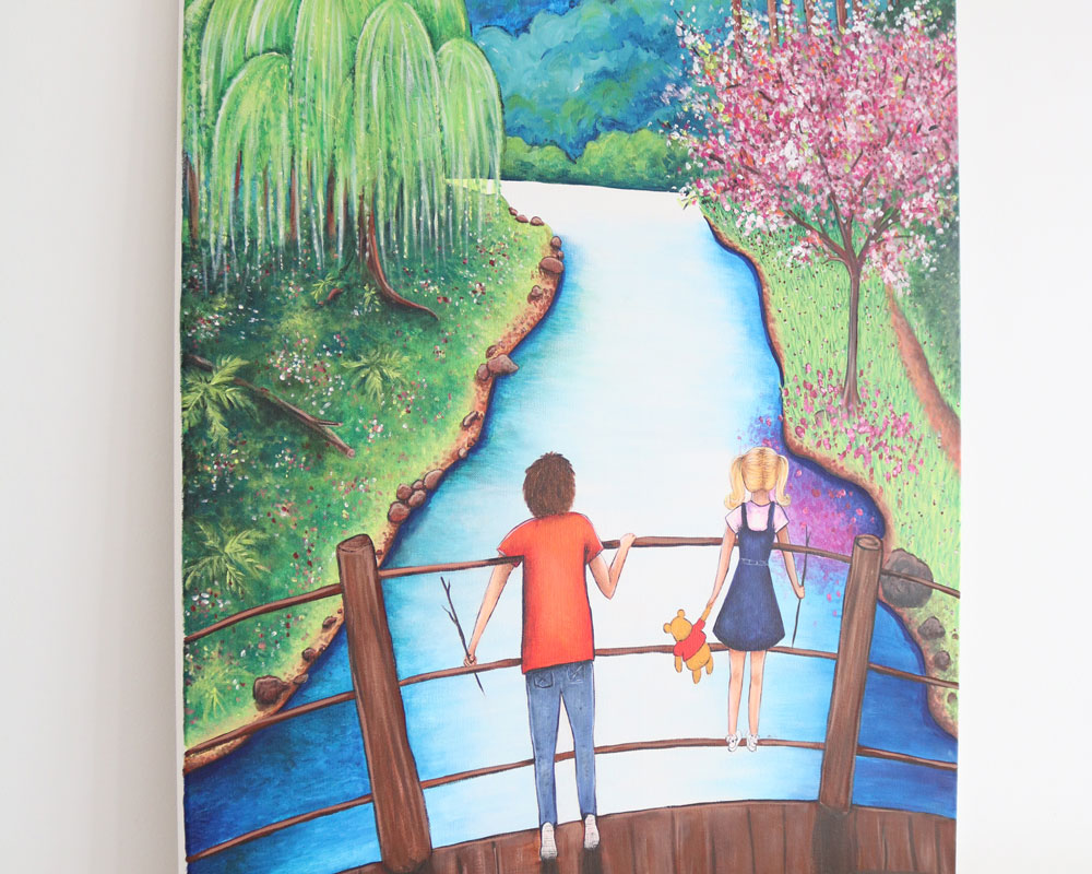 'Pooh Sticks' by Suzie Ferry for Cork & Chroma's recent exhibition