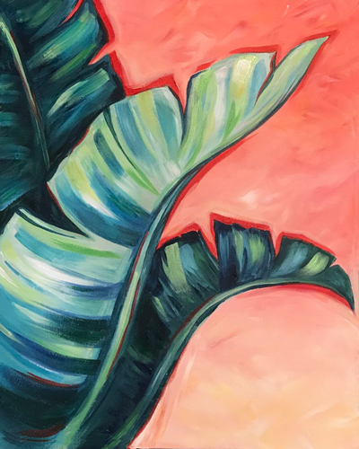 Palms on Peach painting by Cork. & Chroma