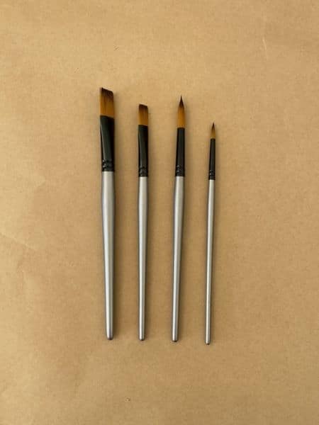 Set of four paintbrushes available on Cork & Chroma Gift Shop