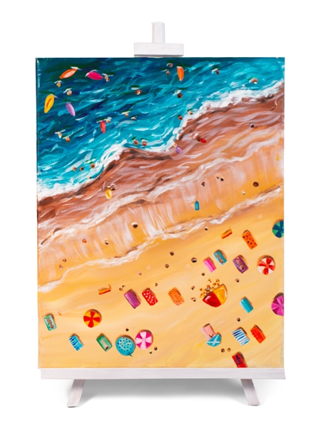 'Bondi Birdseye' - paint and sip painting by Cork & Chroma