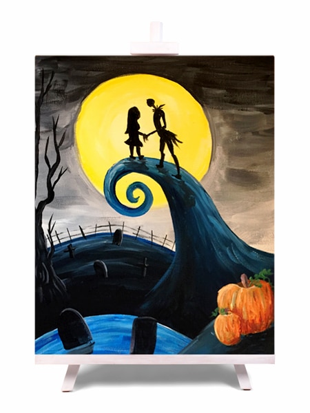 'This is Halloween' - paint and sip painting by Cork & Chroma