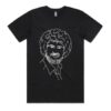 Black organic cotton Bob Ross tee by Cork & Chroma