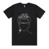 Black organic cotton Frida tee by Cork & Chroma