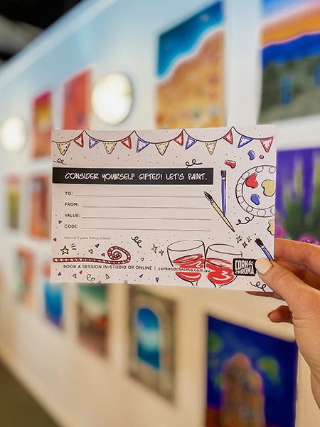 Paint and Sip Gift Voucher by Cork & Chroma