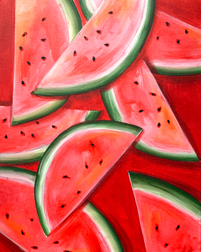 'One in a Melon' - painting by Cork & Chroma