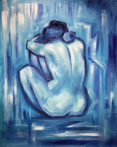 'Blue Nude' - painting by Cork & Chroma