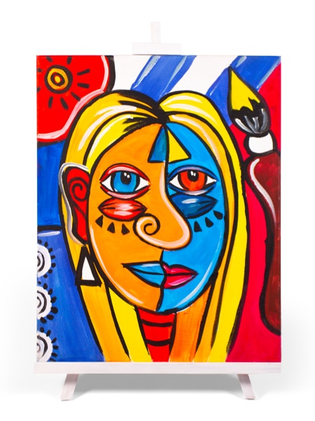 'Paint a Portrait: Picasso Style' - paint and sip painting by Cork & Chroma
