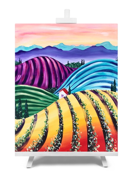 'Wine Country' - paint and sip painting by Cork & Chroma