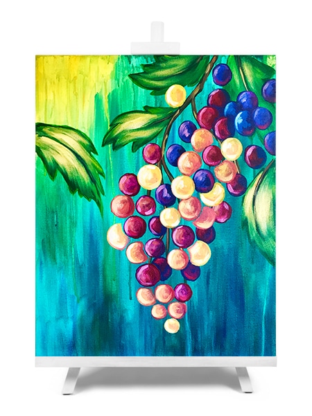 'Through the Grapevine' - paint and sip painting by Cork & Chroma