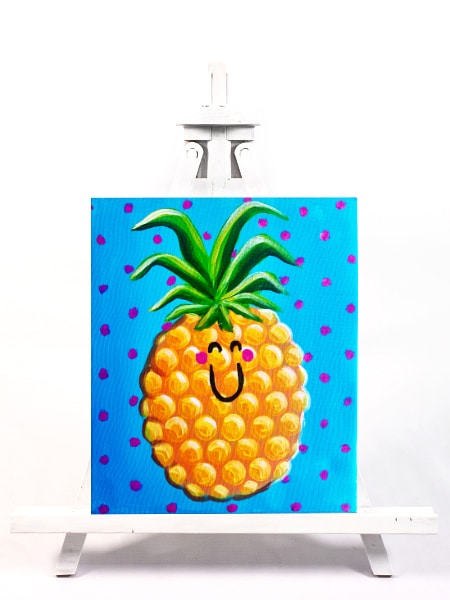 'Fineapple' - paint and sip painting by Cork & Chroma