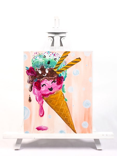 'Get The Scoop' - paint and sip painting by Cork & Chroma