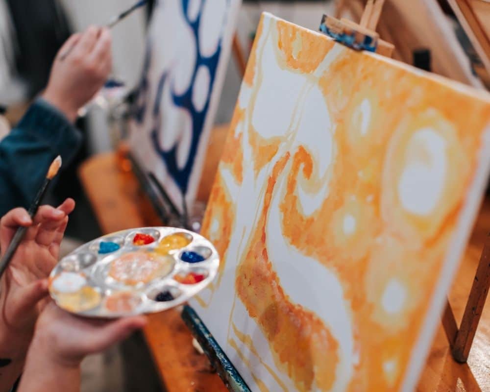 Starry Night painting at Cork & Chroma