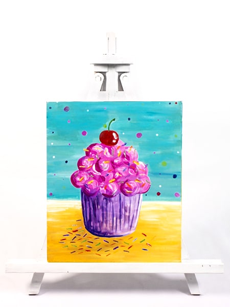 'Warhol Cupcake' - kids painting by Cork & Chroma