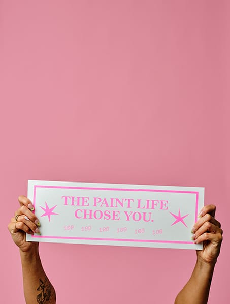 Cork & Chroma Painter's Affirmation poster "The Paint Life Chose You."