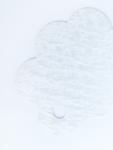 Limited Edition White Sparkle 'Frost' Cloud Palette (pattern detail) by Cork & Chroma