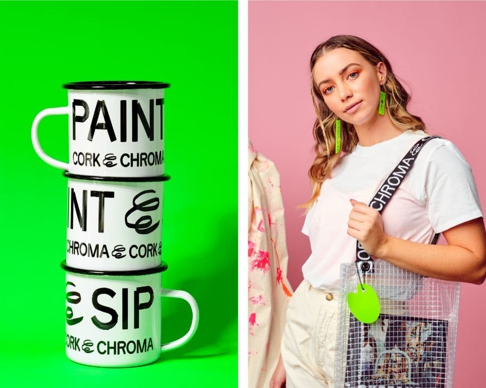 paint and sip mug and pcvandc tote part of the cc001 capsule collection