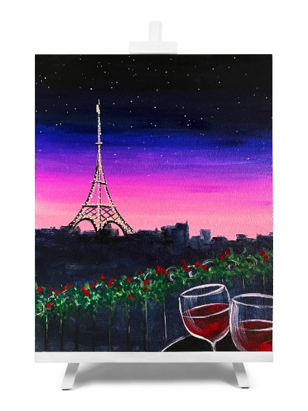 'Vue de Vin' - paint and sip painting by Cork & Chroma