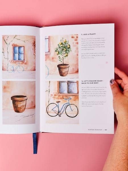 'PAINT' paint and sip book page by Cork & Chroma