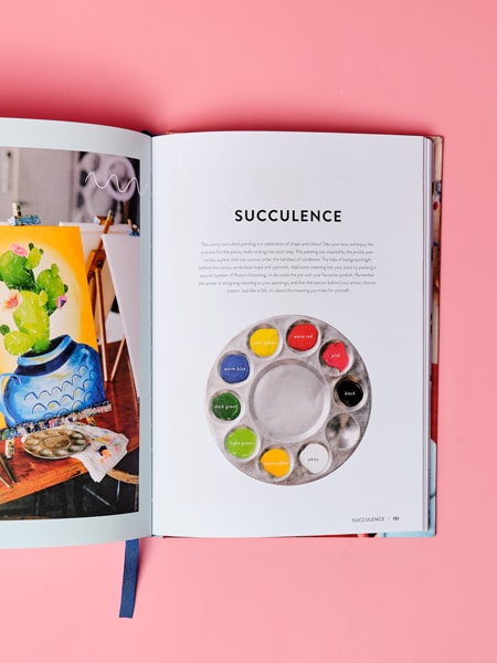 'PAINT' paint and sip book painting detail page by Cork & Chroma