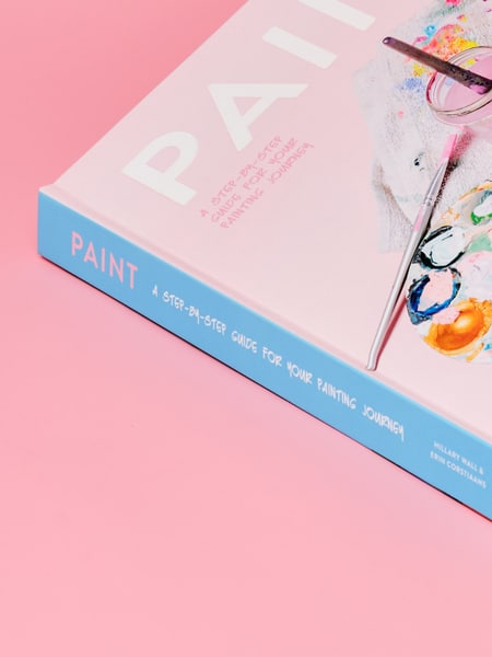'PAINT' paint and sip book cover detail by Cork & Chroma