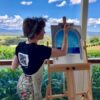 Cork & Chroma artist painting at Elmswood Estate paint and sip in the Yarra Valley