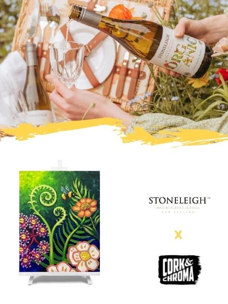 Cork & Chroma and Stoneleigh Wines paint and sip event in Melbourne