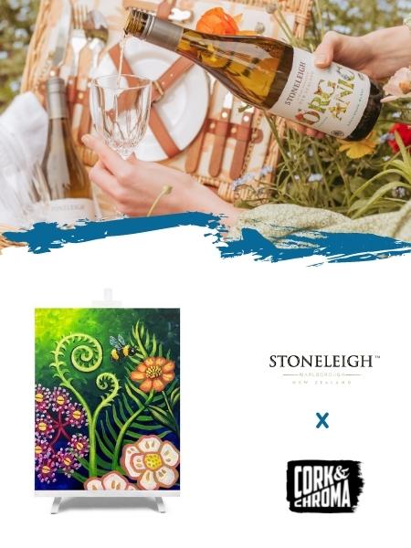 Paint and Sip Stoneleigh event at Cork & Chroma Surry Hills