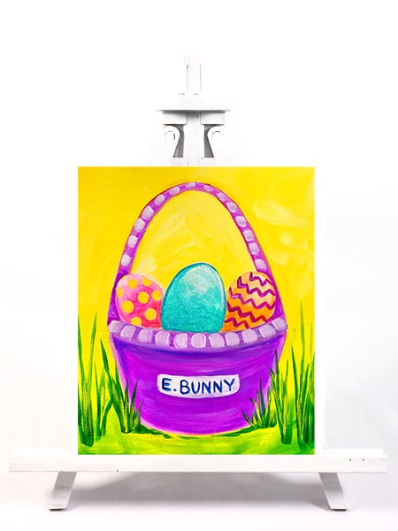 'Egg Hunt' - kids painting by Cork & Chroma