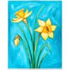 Daffodils paint and sip painting by Cork & Chroma