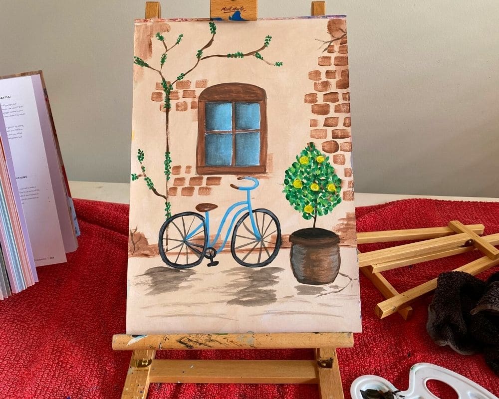 Rhonda's Bespoke Romance using PAINT the book by Cork & Chroma - painting from home blog post