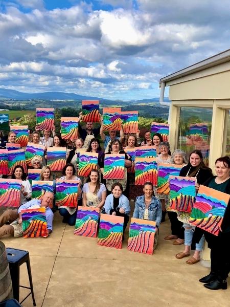 paint and sip in the yarra valley with cork and chroma at elmswood estate winery