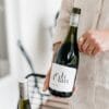 Rob Dolan Wines Pinot Noir bottle held in hand