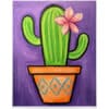 DIY Cactus painting by paint and sip company, Cork & Chroma