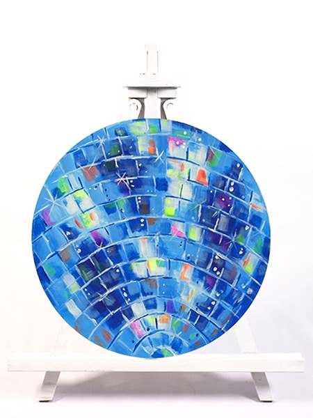 Disco Ball painting by Cork & Chroma paint and sip company