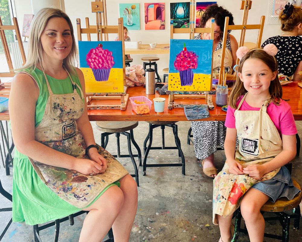 Family Paint session - Painting with Children blog post by Cork & Chroma