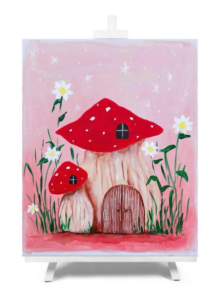 'Fairy House' painting by Cork & Chroma paint and sip studios